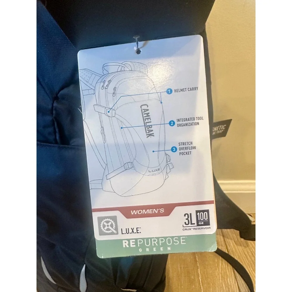 Camelbak L.U.X.E. 2.0 Black Hydration Pack With 3L Reservoir Camping Hiking $115